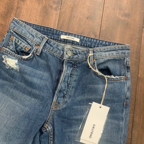 GRLFRND Kiara Distressed Tomboy Jeans Size 23 - Picture 5 of 7